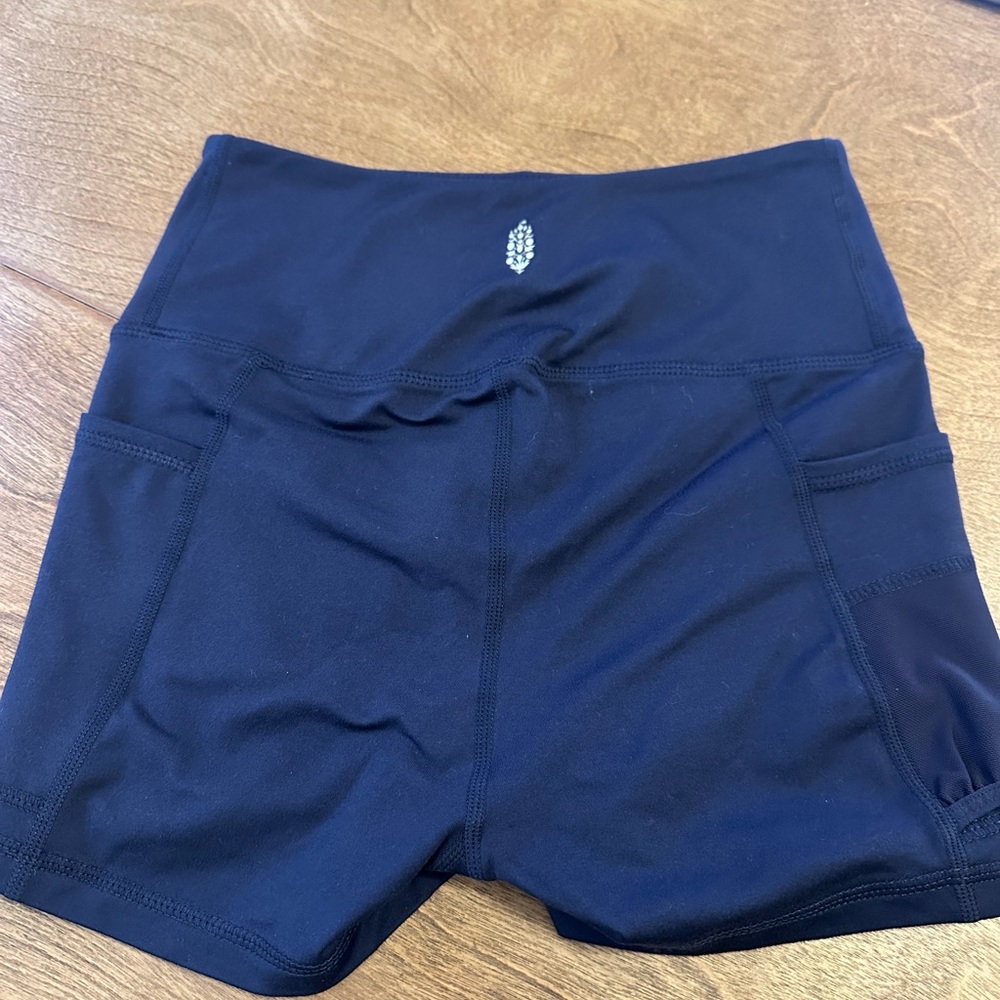 Free people movement, navy biker, short shorts